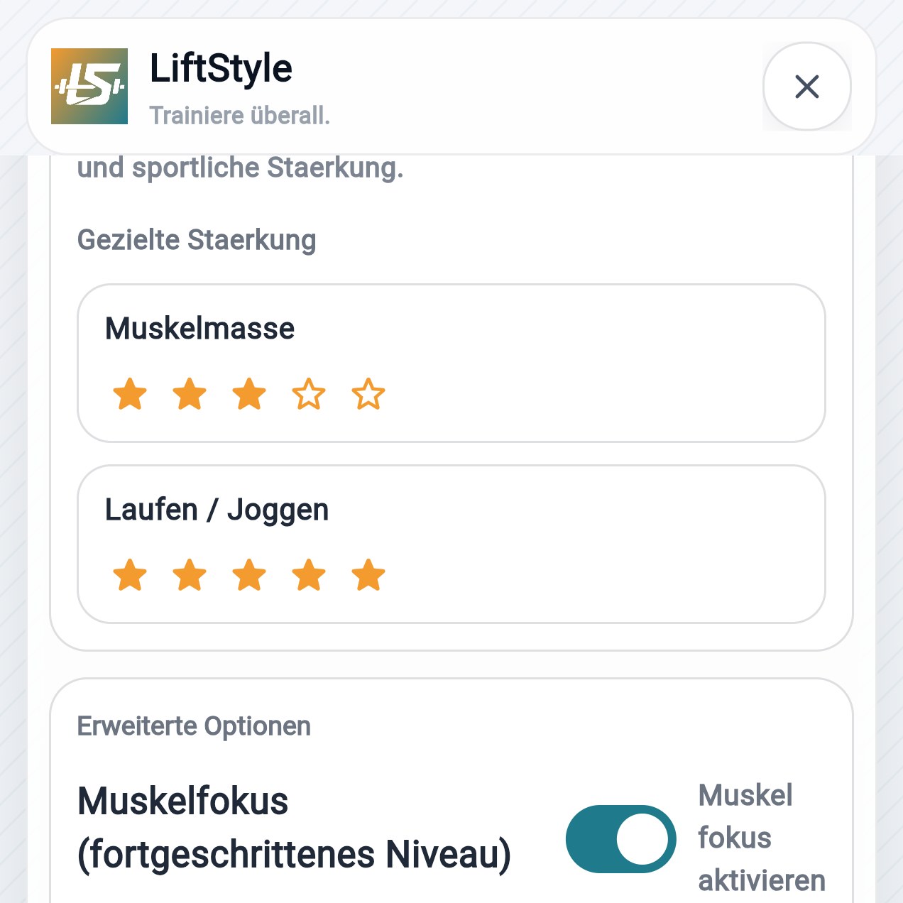 Sportliche Prioritäten
