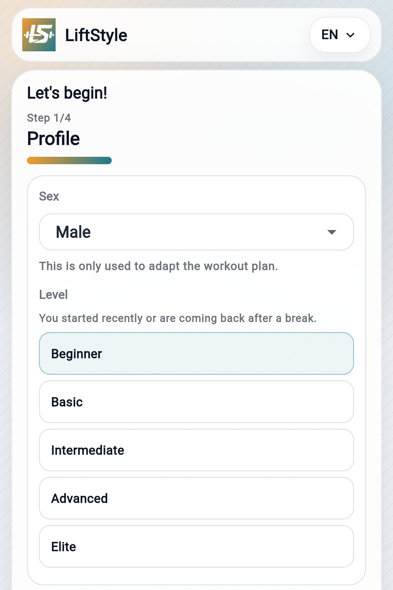 Step 1: Profile