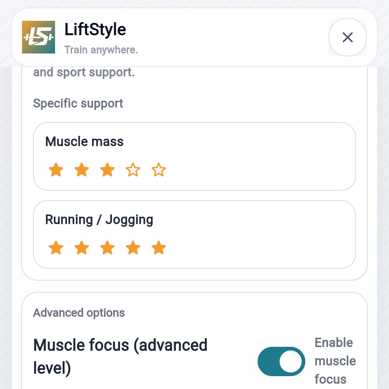 Sport priorities