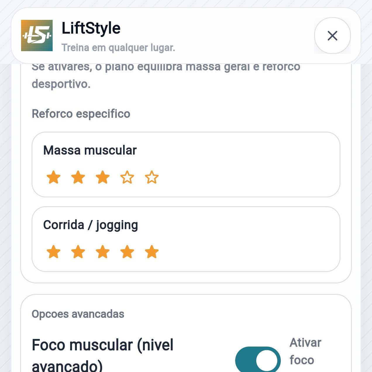 Prioridades desportivas