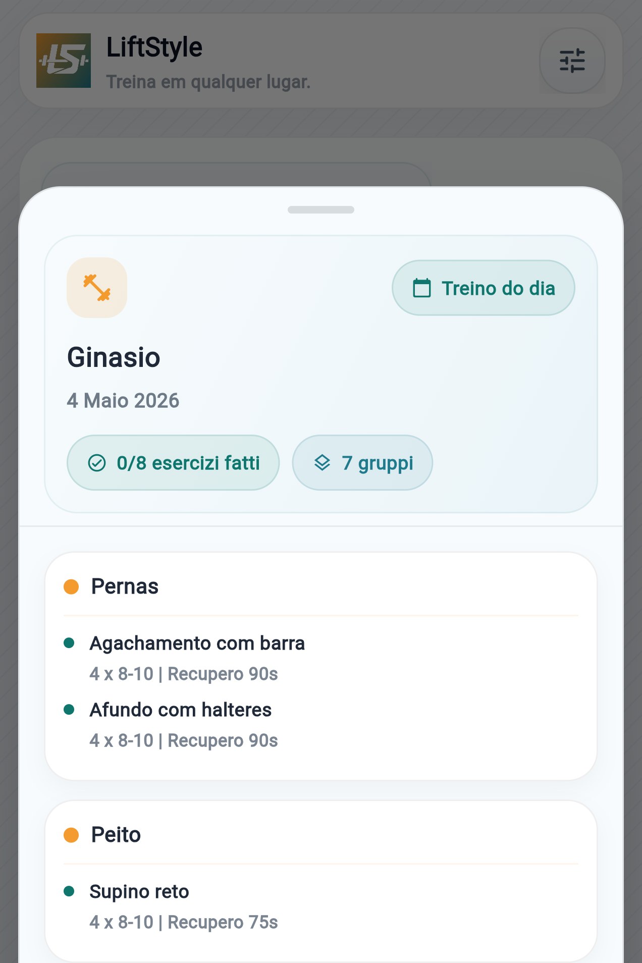 Sessão pronta